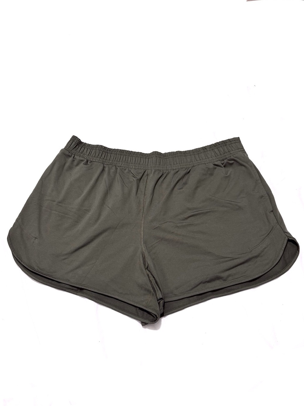All in Motion Green Dolphin Hem Pull-On Shorts Elastic Waist Size XLARGE
